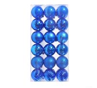 36 Pack Shatterproof Christmas Ornaments .57 Inch Red Burgundy Ball Decorations for Xmas Tree Wreath Holiday Party(blue)