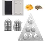 36 Pack Surface Mount Impaler Acoustic Panel Mounting Hardware - 4.6" X 3.9" Triangle Push-On Impaler Mount with Screws, 6-Prong Angled Acoustic Insulation Impaling Clips for Soundproof Wall Panels