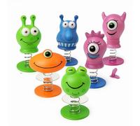 36-Pack Vibrant Jumping Monster Toys - Exciting Spring Action Monsters, 6 Unique Designs, Perfect for Party Favours, Classroom Rewards, and Goody Bags - Durable, Bright, Fun for Boys and Girls