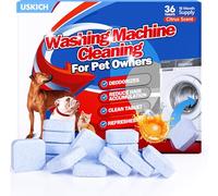 36 Pack Washing Machine Cleaner, 18 Month Supply, Formulated Pet Owners Cleaning Pets, Easy Pet Hair Cleaning for Laundry