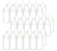 36 Pack White Pillar Candles Bulk, 9 x 3 cm Small Unsented Pillar Candles Multipack, Long Burning Time Dripless Emergency Lanterns Wax Candle for Church Easter Wedding Spa Home