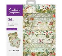 36-Pack Winter Berries Paper Pad - 12" x 12" by Crafter's Companion