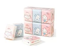 36 Packs Pocket Tissues, Small Travel Size Facial Tissue Bulk Individual Packet, Soft 3 Ply 8 Sheets Portable Napkins Mini Cute Disposable Handkerchief for Outing Wedding Party (Rabbit)