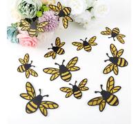 36 Pcs 3D Bee Decor Bee Wall Stickers 2 Sizes Glitter Honey Bumble Wall Decoration for Classroom Bees Themed Decals for Home Room Bedroom Living Party Decoratio Birthday Festival Gifts Yellow