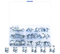 36 Pcs 8-18mm Adjustable Automotive Fuel Hose Clamps | Small fuel injection pipe clamps, suitable for securing automotive diesel and petrol hoses for repair work.