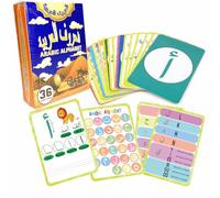 36 Pcs Arabic Alphabet Flash Cards, Learning First Alphabet Word Cards