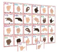 36 Pcs ASL Flash Cards,Learning First English Word Cards, Montessori Cards,for Home school ESL Teaching Aid Materials, Teacher/Autism Therapists Tools