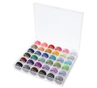36 Pcs Bobbin Thread Set with Bobbin Case, Bobbins Compatible with Brother/Singer Sewing Machine, Embroidery Pre-Wound Bobbins Thread Holder for Commercial & Home Sewing Machines（Assorted Colors）