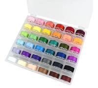 36 Pcs Bobbins and Sewing Threads Prewound Bobbin Thread with Storage Plastic Case Assorted Colors Sewing Thread Set for Brother Babylock Singer Janome Embroidery and Sewing Machine Polyester Thread