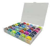 36 Pcs Bobbins for Sewing Machine, Assorted Color Bobbin Thread with Case
