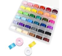 36 PCS Bobbins for Sewing Machine Threads Accessories Pre-Wound Bobbins Set for Brother/Babylock/Janome/Elna/Kenmore/Babylock/Singer/Handheld Sewing Machine (Assorted Colors)