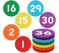 36 PCS Carpet Spot Markers with Numbers 1-36 Colorful Classroom Spot Markers for Teachers Students 4 Inch Circles Floor Dots Sitting Spots for Classroom Rug Preschool Elementary Kindergarten Supplies
