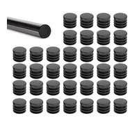 36 Pcs Chair Leg Caps,Plastic Feet for Outdoor Furniture 20mm Round Nut Covers Pipe Cap Black Floor Protectors Plugs End Pipes Insert Foot Screw Table Legs Wheel Sturdy,for Outdoors Furnitures Holes