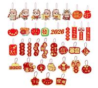 36 Pcs Chinese New Year Decorations, New Year Ceiling Decorations, Chinese Knot Pendant Red Hanging Ornaments for Chineses Lunar New's Year's Spring Festival Pendants Party Decor