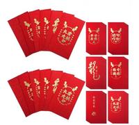 36 PCS Chinese New Year Red Envelopes, Spring Festival Lucky Money Envelopes in 6 Patterns, Lunar New Year of The Dragon Red Envelopes 2024, Red Envelope Packets Hong Bao for Spring Festival