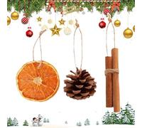 36 Pcs Christmas Tree Decorations, Natural Orange Slices Cinnamon Pinecones Set with Jute Hangers Christmas Decorations, DIY Hanging Ornaments for Fireplace Wall Doorway Window Xmas Tree