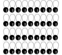 36 Pcs Combination Lock 3 Digit Gym Waterproof Padlock Resettable Bag Luggage Gate Combination Lock Outdoor for School Fence Travel Toolbox Storage, Black