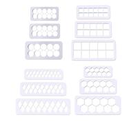 36 PCS Geometric Cookie Cutter Set, Square Hexagon Round Rhombus Geometric Multicutter 4 Type 3 Size Biscuit Cutters for Fondant Biscuit Baking Baking Pastry