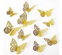 36 PCS Gold Butterfly Decoration