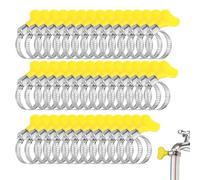 36 Pcs Hose Clips Set, 8-12mm Hose Clamps with Plastics Handle, Adjustable Stainless Steel Tightening Clamp for Pipes Automobile Gas