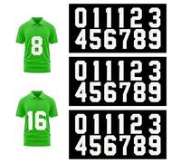36 Pcs Iron On Numbers for Football Shirts Iron On Letters for Clothes Big 0-9 Transfer Numbers White Heat Press Number Stickers for Sports Basketball Baseball Uniform 8 Inch (White)