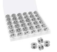 36 Pcs Metal Sewing Machine Bobbins with Storage Case for Domestic Sewing Machines
