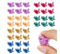 36 pcs Mini Axolotl Figures Glitter Miniature Axolotl Figurines Little Resin Axolotl Shiny Cute Mini Axolotl for Craft Garden Landscape,Craft Garden Landscap Dollhouse Decor Aquarium Ornaments.