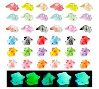 36 Pcs Mini Resin Animals, Tiny Axolotl Figure Fingerlings, 18 Styles Cute Miniature Resin Axolotls Figurines Ornament for DIY Craft Garden Landscape Dollhouse Potted Plant