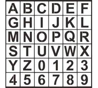 36 Pcs Painting Stencil Template Kit - Uppercase Letters and Numbers 0-9 Singel Template (5x5cm)