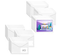 36 Pcs Plastic Wallets Folders A4 Clear Plastic Popper Wallet & 36 Pack Plastic Wallets A5 Plastic Folders with Popper