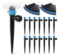 36 PCS Push-to-Connect Drip Irrigation Emitters, Adjustable 360 Degree 8-Hole Micro Drip Emitters, 1/4" Quick Connect Water Drippers for Garden Irrigation System (0-25 GPH)