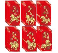 36 Pcs Red Envelopes, Chinese New Year Decorations, Money Envelopes, Chinese red envelopes with 6Unique Designs, Traditional Celebration Accessories