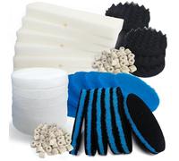 36 PCS Replacement Filter Media Kit for Fluval FX4/FX5/FX6 Aquarium Filters, Including 6 Upgraded 3in1 Carbon Pad, 6 Polishing Pads, 6 Fine Polishing Pads, 6 Bio-Foam Block, 6 Bio-Foam Pads, Media