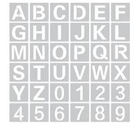 36 Pcs Reusable Letter Stencils - Alphanumeric Stencil Templates, Upper & Lower Letter Fonts, Alphabet & Number Stencils, DIY Scrapbooking, Wood Painting, Home Craft Decor (4inch)