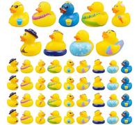 36 Pcs Rubber Ducks, Random Assortment Ducks Bulk, Mini Rubber Duckies for Toddler Baby Bath Toys, Kids Bath Pool Toys Birthday Gifts Party Favors