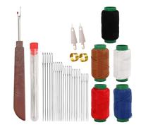 36 Pcs Sewing Kit,Stainless Steel Needles Set Needle Tool Hand Thread Kits Big Eye Repair Tools Threader Accessories Metal Professional Portable Case Threaders Cross Stitch Darning,for Adults Travel