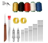 36 PCs Sewing Kit with 5 Colors Thread, Portable Needle and Thread Set Including Steel Needles, Thimbles, Threader, Seam Ripper, DIY Sewing Tools for Beginners, Home Travel Repair
