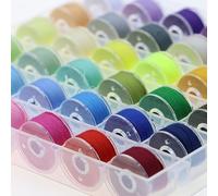 36 pcs Sewing Machine Bobbin Threads with Bobbin Case for Multiple Sewing Machine for Brother/Singer/Babylock/Janome/Elna Embroidery Machine