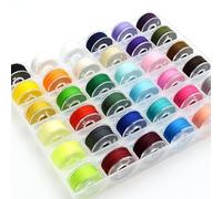 36 pcs Sewing Machine Bobbin Threads with Bobbin Case for Multiple Sewing Machine for Brother/Singer/Babylock/Janome/Elna Embroidery Machine