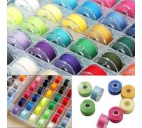 36 pcs Sewing Machine Bobbin Threads with Bobbin Case, Sewing Machine Bobbins Threads for Multiple Sewing Machine for Brother/Singer/Babylock/Janome/Elna Embroidery Machine