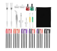 36 Pcs Sewing Machine Cleaning-kit, Complete Sewing Machine Accessories Repair Collection with Brush Tweezers Headed Brush Screwdriver and Bag Portable Sewings Tools and Gadgets