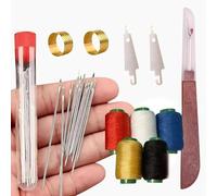 36 PCS Sewing Tool Set with Steel Needles, Seam Ripper, Threaders, Thimbles & Threads, Professional Sewing Supplies for Home Sewing and Quick Repairs