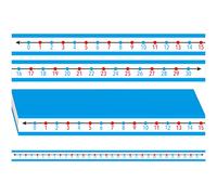 36 PCS Student Number Line, 0 to 30 Number Line Strips Dry Erase Surface Number Cognition, Counting, Sequencing, Color-Coded Even and Odd Numbers, Write on & Wipe Off for Classroom Use