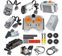 36 Pcs Technic-Motor-Kit, Power Functions Motor Set, Remote Control, Servo Change Parts Extension Wire Compatible with Major Brands, Modification Accessories Building Set