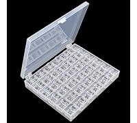 36 Pcs Transparent Plastic Sewing Machine Bobbins with Case for Janome Brother Singer Babylock Sewing Machine Class 15 Bobbins Spools with Storage Box for Juki Pfaff Kenmore Elna Machine Empty Bobbin