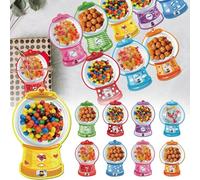 36 Pcs Valentine Candy Cards Set, Bubble Gum Machine Design with Plastic Domes, DIY Craft Treat Holder Greeting Cards for Kids, Boys & Girls, Perfect for School Classroom Parties