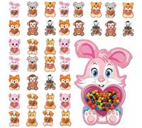 36 Pcs Valentines Candy Cards for Kids Classroom - Valentines Animals Greeting Cards Event Supplies, Valenti-nes Exchange Card for Classroom School Parties Family Gathering Date Night Boys Girls