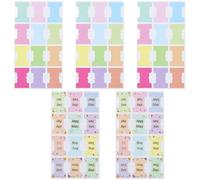 36 Pcs Writable Colourful Sticky Index Tabs, 24 Pieces Self Adhesive Monthly Post It Tabs for Planners, Removable Page Markers for School, Office