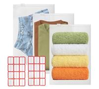 36 Pcs Ziplock Bags-Travel Clothes Storage Bags Reusable Clear Storage Bag Zip Lock Seal Bag Multifunctional Waterproof Luggage Organiser for Underwear Shoe Cosmetics Offices Supplies (25 * 35cm)