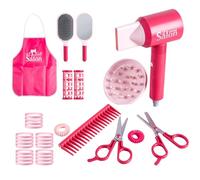 36 Pices Kids Hairdressing Set Realistic Girl Beauty Salon Playset Hair Styling Set With Hairdryer, Curling Iron, And Other Accessories For Girls 3-9 Years
